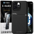 Etui na telefon Oppo Reno15 Pro Czarne Oxygen IQS + Szkło Hartowane X-HARD