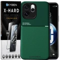 Etui na telefon Oppo Reno15 Pro Zielone Oxygen IQS + Szkło Hartowane X-HARD