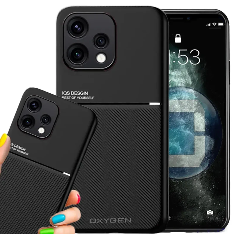 Etui na telefon Oppo Reno15 5G Czarne Oxygen IQS