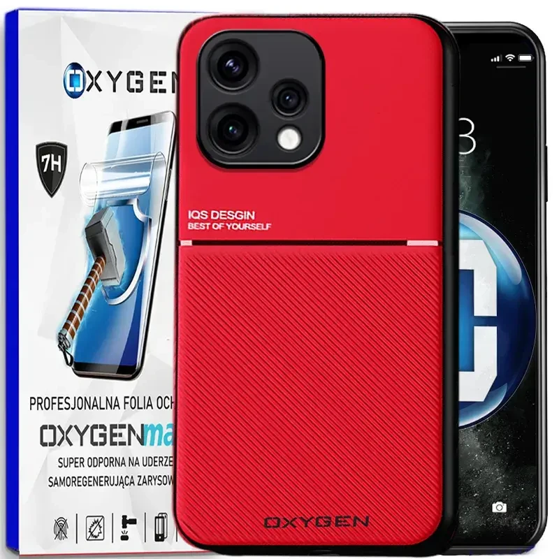 Etui na telefon Oppo Reno15 5G Czerwone Oxygen IQS + Super Folia