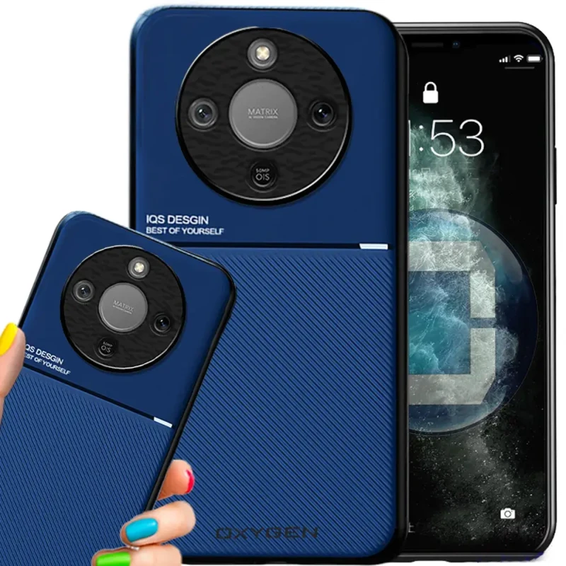 Etui na telefon Honor Magic8 Lite Niebieskie Oxygen IQS