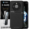 Etui na telefon Honor Magic8 Lite Czarne Oxygen IQS + Szkło Hartowane X-HARD