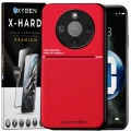 Etui na telefon Honor Magic8 Lite Czerwone Oxygen IQS + Szkło Hartowane X-HARD