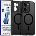 Etui na telefon Oppo Reno15 Pro Max Czarne Oxygen MAGSafe + Super Folia