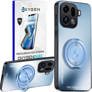 Etui na telefon Oppo Find X9 Pro Niebieskie Oxygen LeaS MAGSafe  + Super Folia