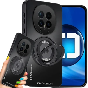 Etui na telefon Honor Magic8 Pro Czarne Oxygen LeaS MAGSafe