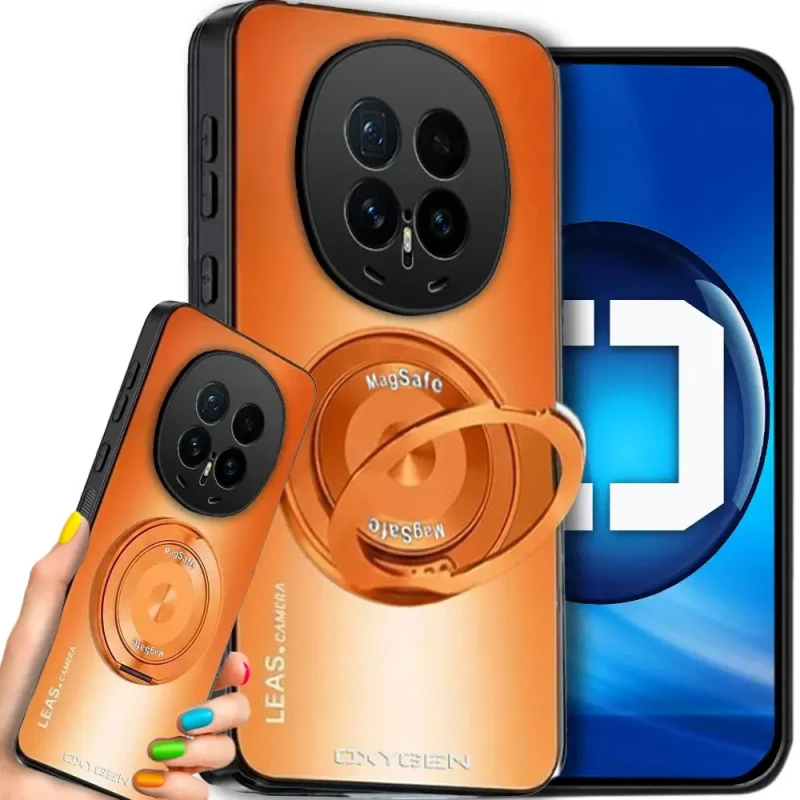 Etui na telefon Honor Magic8 Pro Pomarańczowe Oxygen LeaS MAGSafe