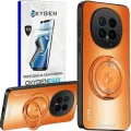 Etui na telefon Honor Magic8 Pro Pomarańczowe Oxygen LeaS MAGSafe  + Super Folia