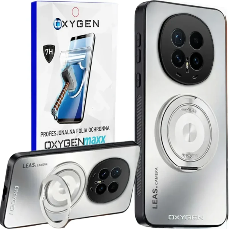 Etui na telefon Honor Magic8 Pro Białe Oxygen LeaS MAGSafe  + Super Folia