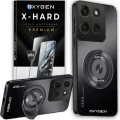 Etui na telefon Motorola Edge 50 Neo Czarne Oxygen LeaS MAGSafe + Szkło Hartowane X-HARD