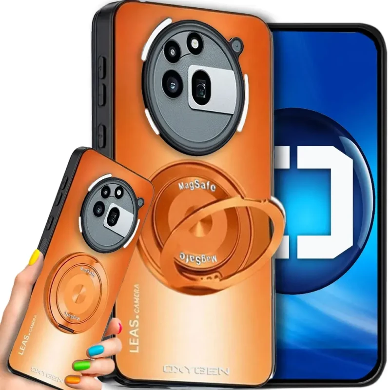 Etui na telefon Nothing Phone 3A Pro Pomarańczowe Oxygen LeaS MAGSafe