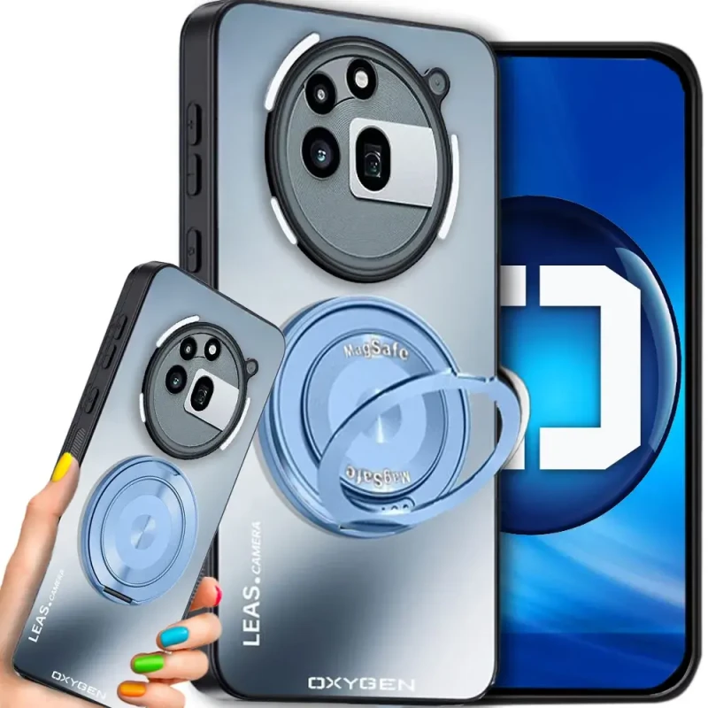 Etui na telefon Nothing Phone 3A Pro Niebieskie Oxygen LeaS MAGSafe