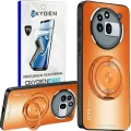 Etui na telefon Nothing Phone 3A Pro Pomarańczowe Oxygen LeaS MAGSafe  + Super Folia