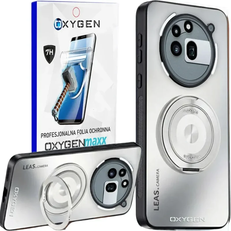 Etui na telefon Nothing Phone 3A Pro Białe Oxygen LeaS MAGSafe  + Super Folia