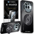Etui na telefon Nothing Phone 3A Pro Czarne Oxygen LeaS MAGSafe + Szkło Hartowane X-HARD