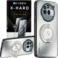 Etui na telefon Nothing Phone 3A Pro Białe Oxygen LeaS MAGSafe + Szkło Hartowane X-HARD
