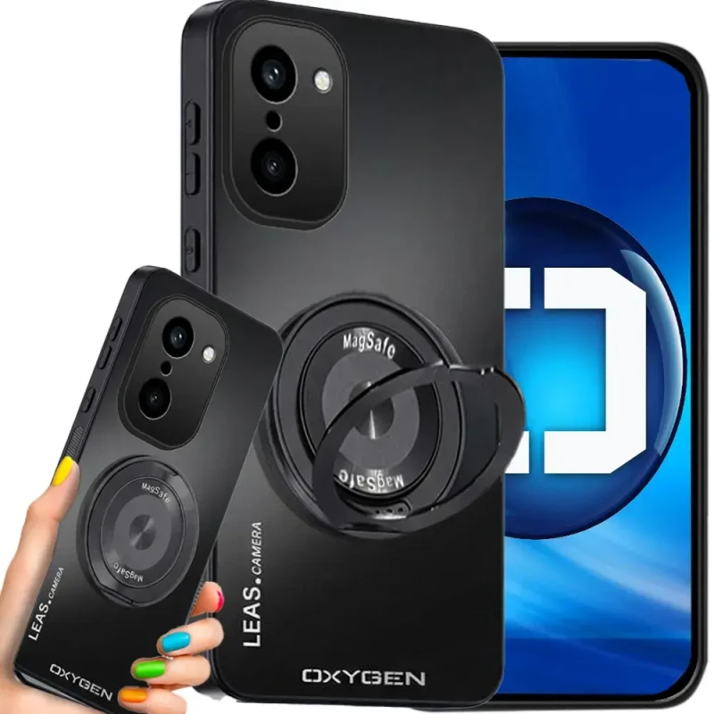 Etui na telefon OnePlus 15R Czarne Oxygen LeaS MAGSafe