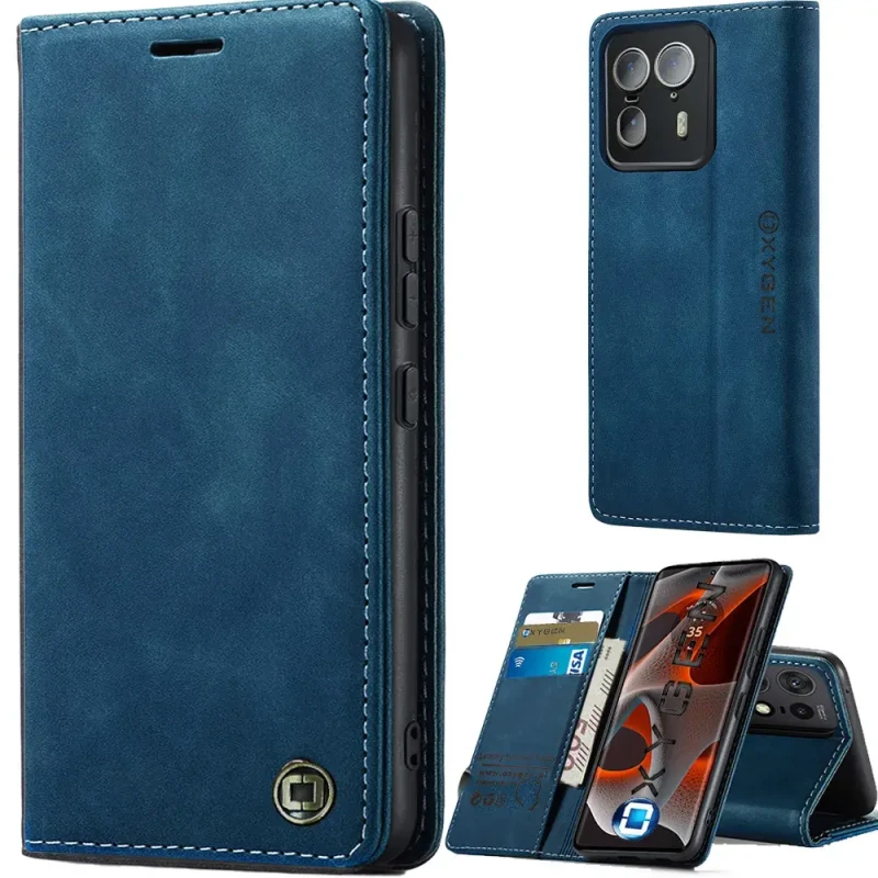 Etui na telefon Motorola Edge 50 ULTRA Oxygen BooK Niebieskie