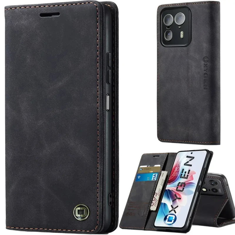 Etui na telefon Motorola Edge 50 ULTRA Oxygen BooK Czarne