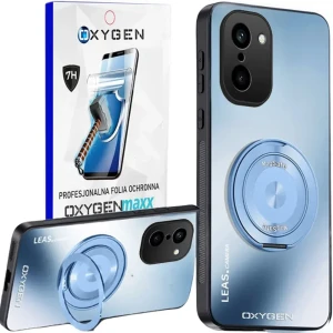 Etui na telefon OnePlus 15R Niebieskie Oxygen LeaS MAGSafe  + Super Folia
