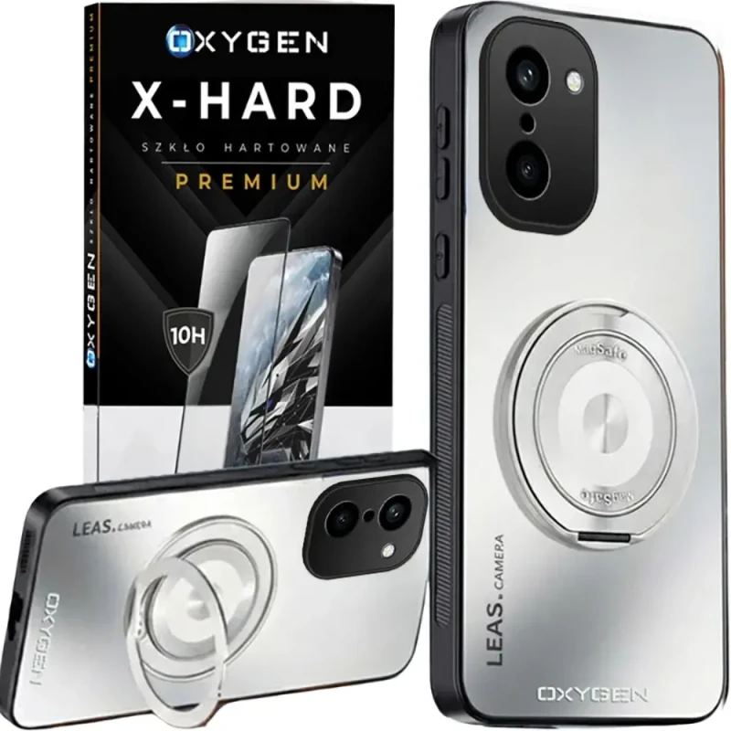 Etui na telefon OnePlus 15R Białe Oxygen LeaS MAGSafe + Szkło Hartowane X-HARD