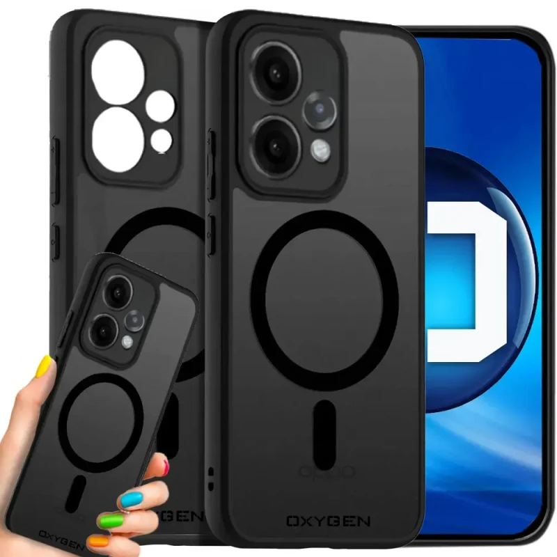 Etui na telefon Oppo Reno15 5G Czarne Oxygen MAGSafe