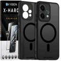 Etui na telefon Oppo Reno15 5G Czarne Oxygen MAGSafe + Szkło Hartowane X-HARD