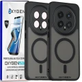 Etui na telefon Honor Magic8 Pro Czarne Oxygen MAGSafe + Super Folia