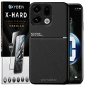 Etui na telefon Oppo Find X9 Czarne Oxygen IQS + Szkło Hartowane X-HARD