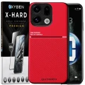Etui na telefon Oppo Find X9 Czerwone Oxygen IQS + Szkło Hartowane X-HARD