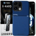 Etui na telefon Oppo Find X9 Niebieskie Oxygen IQS + Szkło Hartowane X-HARD