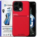 Etui na telefon Oppo Find X9 Czerwone Oxygen IQS + Super Folia