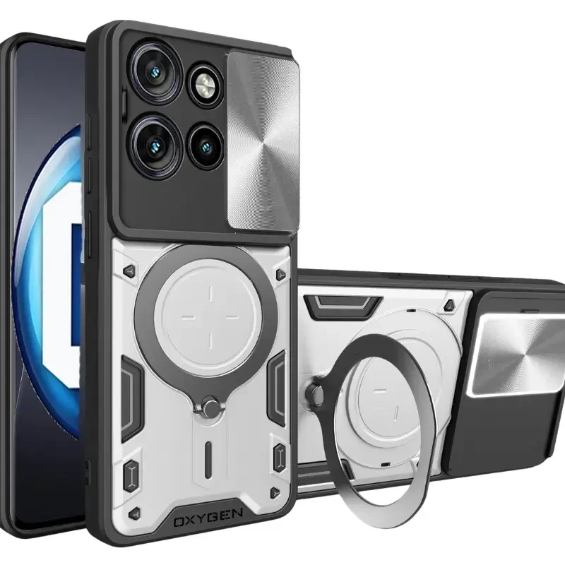 Etui na telefon Motorola Edge 50 Neo Srebrne Oxygen RR