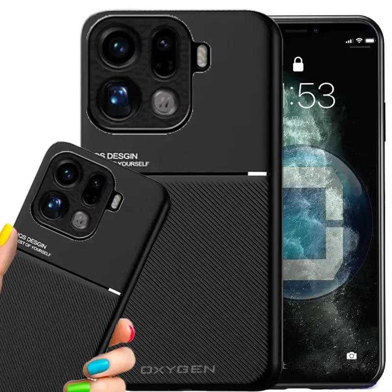 Etui na telefon Oppo Find X9 Pro Czarne Oxygen IQS