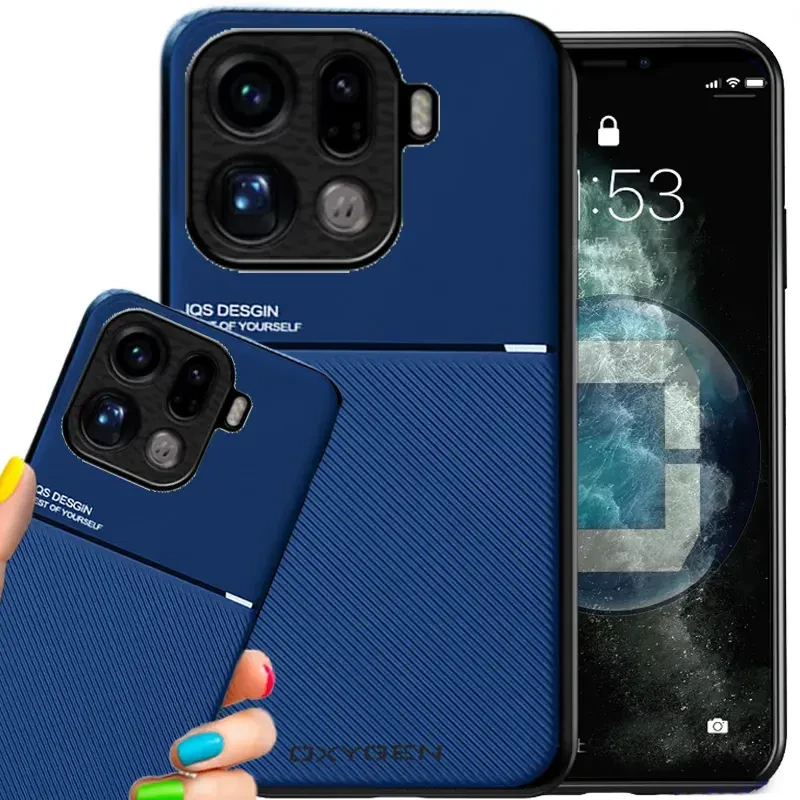 Etui na telefon Oppo Find X9 Pro Niebieskie Oxygen IQS
