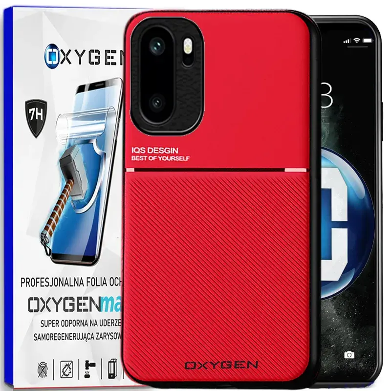 Etui na telefon OnePlus 15R Czerwone Oxygen IQS + Super Folia