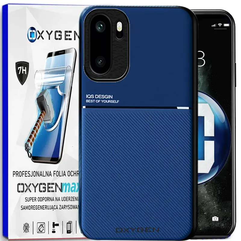 Etui na telefon OnePlus 15R Niebieskie Oxygen IQS + Super Folia