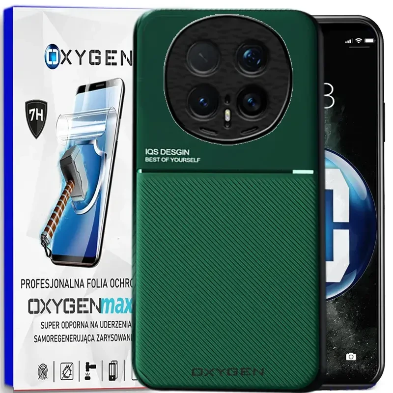 Etui na telefon Honor Magic8 Pro Zielone Oxygen IQS + Super Folia