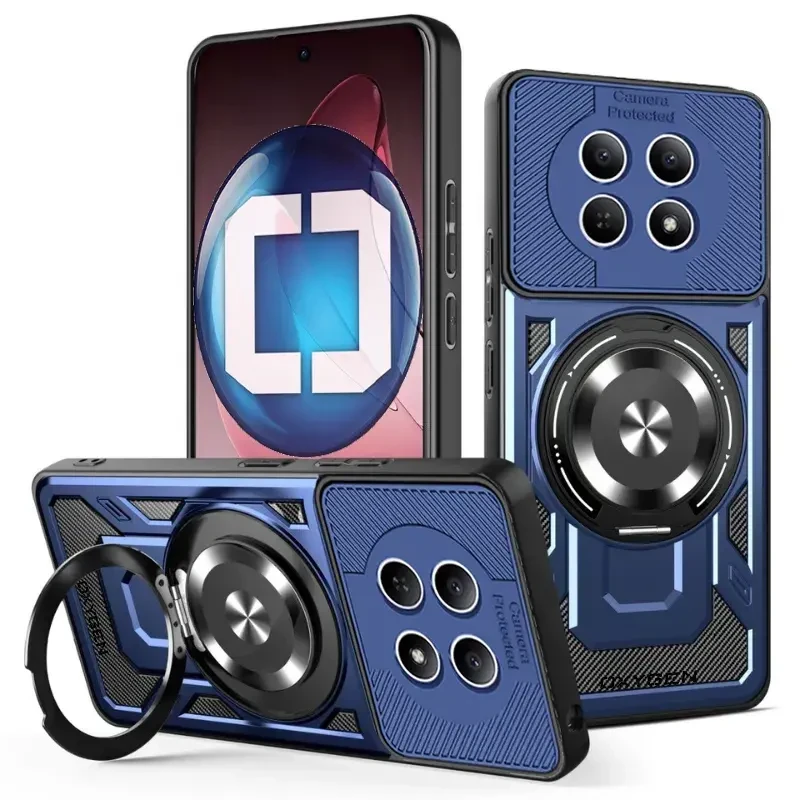 Etui na telefon Xiaomi Redmi Note 15 4G Niebieskie Oxygen RR MAGSafe