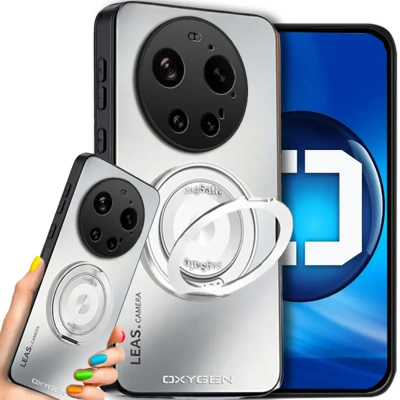 Etui na telefon Xiaomi 17 Ultra Białe Oxygen LeaS MAGSafe