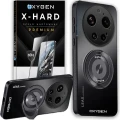 Etui na telefon Xiaomi 17 Ultra Czarne Oxygen LeaS MAGSafe  + Szkło Hartowane X-HARD