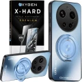 Etui na telefon Xiaomi 17 Ultra Niebieskie Oxygen LeaS MAGSafe  + Szkło Hartowane X-HARD