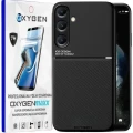Etui na telefon Samsung  Galaxy A37 Czarne Oxygen IQS + Super Folia