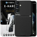 Etui na telefon Samsung Galaxy A57 Czarne Oxygen IQS + Szkło Hartowane X-HARD