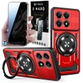 Etui na telefon Xiaomi 17 Czerwone Oxygen RR MAGSafe + Szkło Hartowane X-HARD