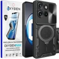 Etui na telefon Motorola Edge 60 Neo Czarne Oxygen RR + Super Folia