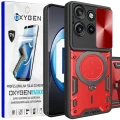 Etui na telefon Motorola Edge 60 Neo Czerwone Oxygen RR + Super Folia