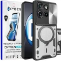 Etui na telefon Motorola Edge 50 Neo Srebrne Oxygen RR + Super Folia