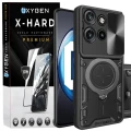 Etui na telefon Motorola Edge 50 Neo Czarne Oxygen RR + Szkło Hartowane X-HARD