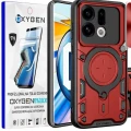 Etui na telefon Oppo Find X9 Czerwone Oxygen RR + Super Folia